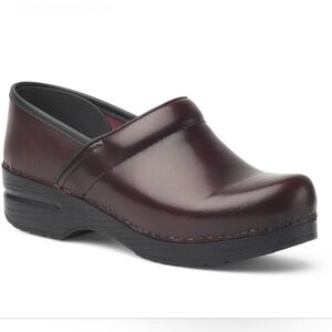 Dansko Burgundy Leather Slip-On Clog